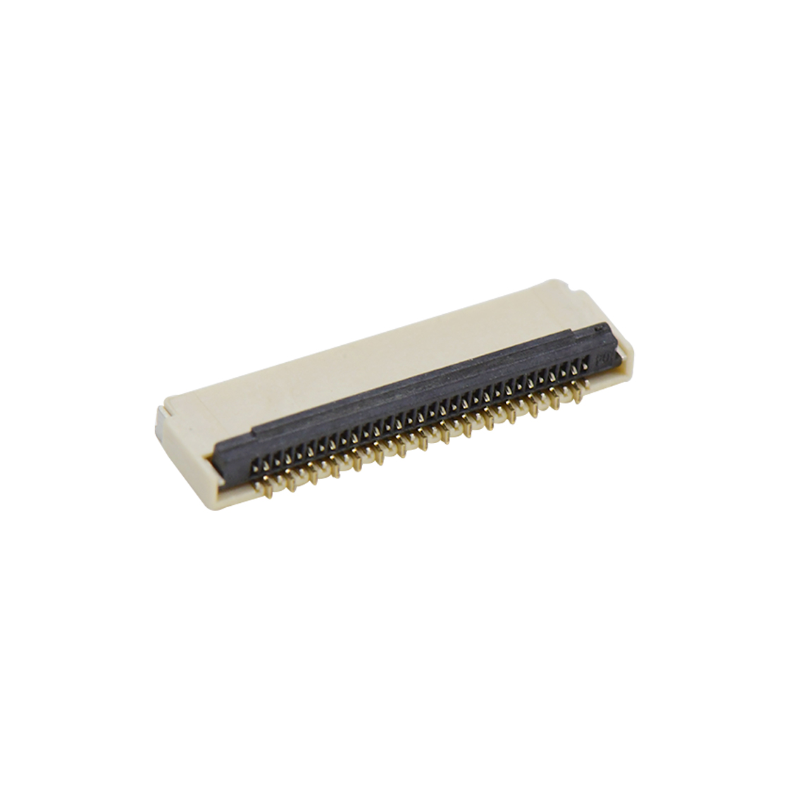 Pitch 0.30mm H0.9mm双排卧贴后掀盖双面接 FPC 31pin 本色 镀全金G/F